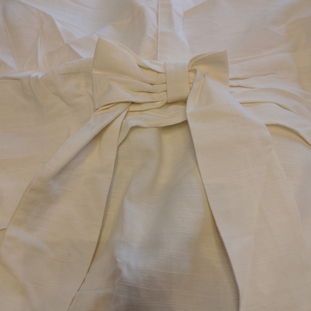 Pottery Barn Kids Cream Bow Curtains 44x96 2 Panels